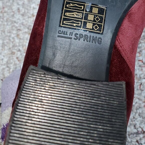 Call It Spring Ankle Velvet Boots Womens Size 8.5 - Picture 6 of 10